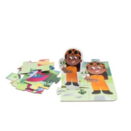 Crazy Little Books Dinosaur Pop-Up Jigsaw Puzzle, Cardboard, 20'' x 15'' Prehistoric Puzzle for Kids, Toys & Games