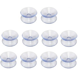 10 Piezas Ventosa de Doble Cara Ventosas Transparentes Ventosas para Vidrio para Variedad Superficies Lisas Vidrio Ventana Azulejos Espejos Evite que Superficie Mesa Vidrio Se Deslice Ventosas (35mm)