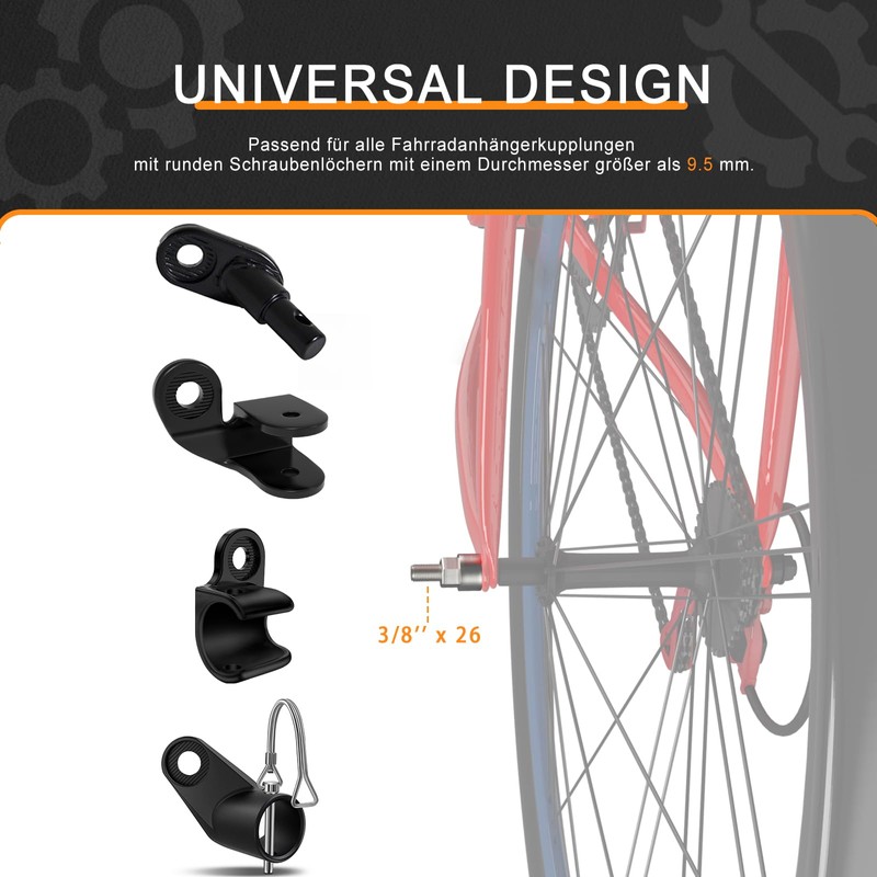 Thru Axle M12 x 1.5-170 mm with Adapter for Bicycle