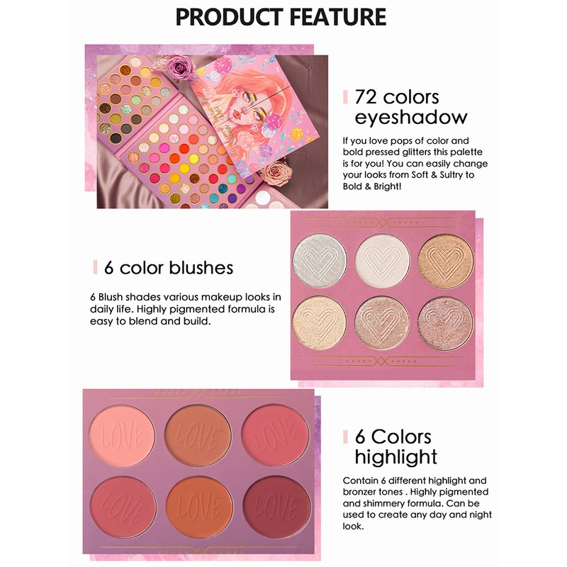 Eye Makeup Palette Set 84 Color Eyeshadow Pearl Matte Eye