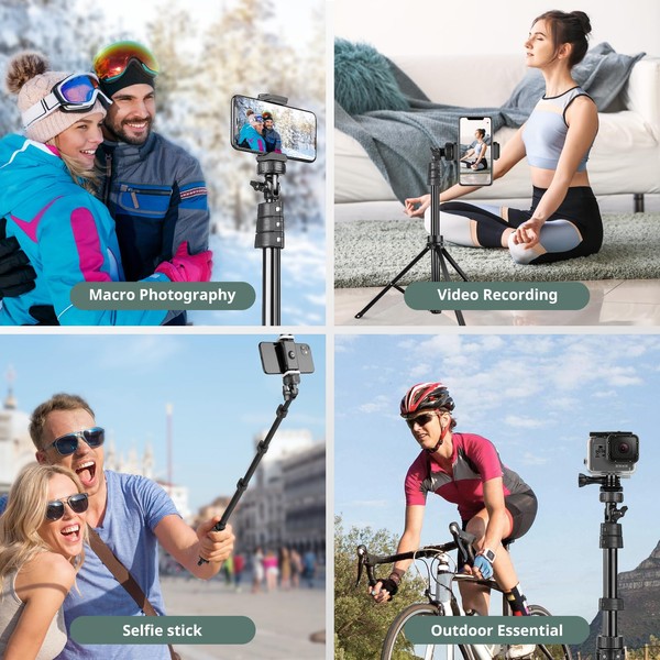 SENSYNE SENSYNE 72" Phone Tripod, Extendable Cell Phone Tripod Stand,