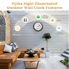 Pytha Sight Illuminated Large Metal Outdoor Clocks Waterproof 15 Inches