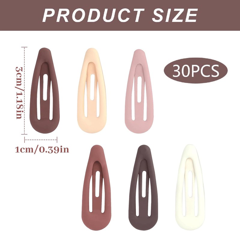 Snap Hair Clip 30 Pcs