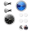 Liyquint 2 Pieces Stick on Dashboard Car Clock,Mini Tiny Small