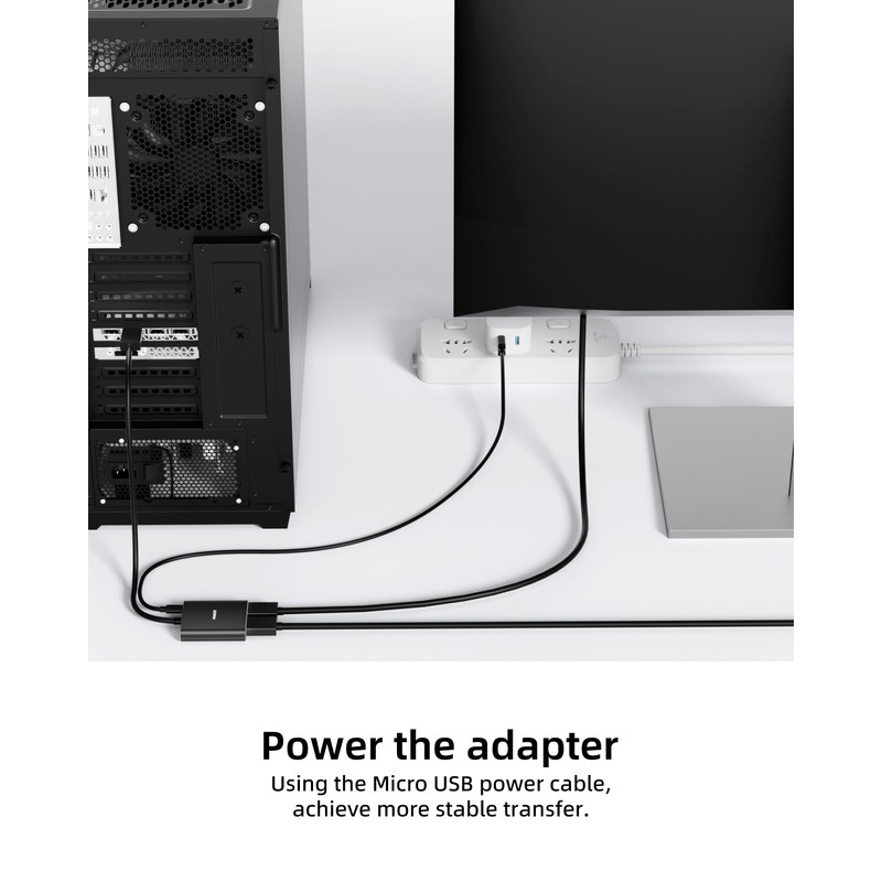 DisplayPort Splitter, 4K@60Hz DisplayPort to Dual displayPort Adapter, Display Port