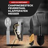 Outdoor German Army Cutlery Stainless Steel Camping Cutlery Set 5