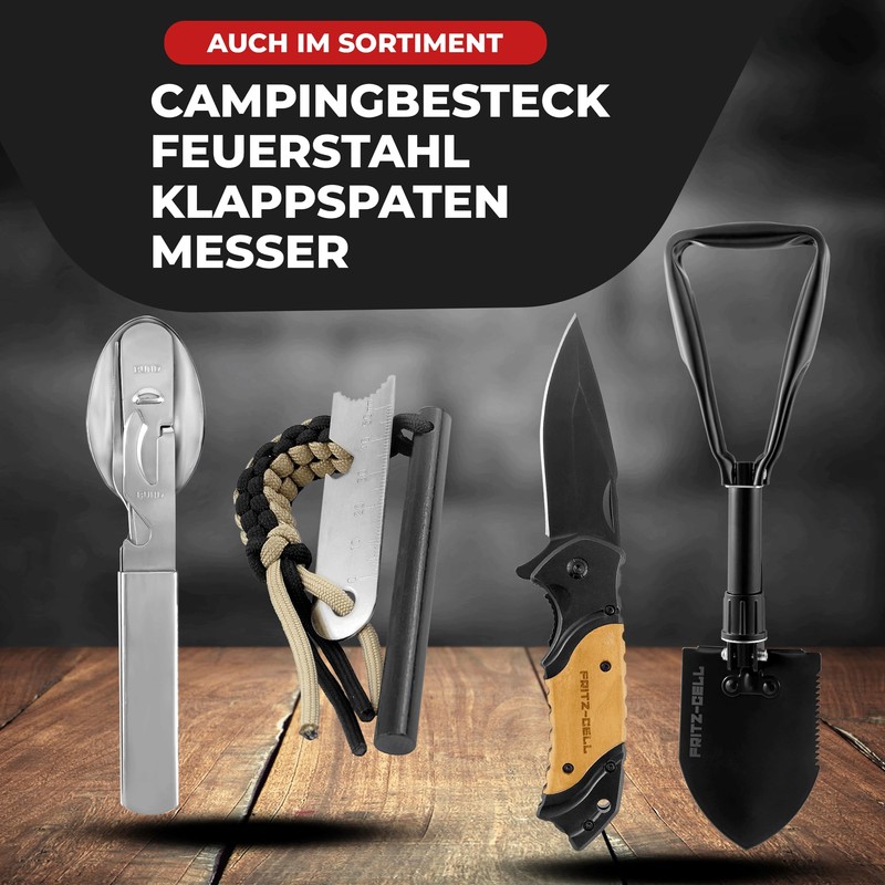 Outdoor German Army Cutlery Stainless Steel Camping Cutlery Set 5
