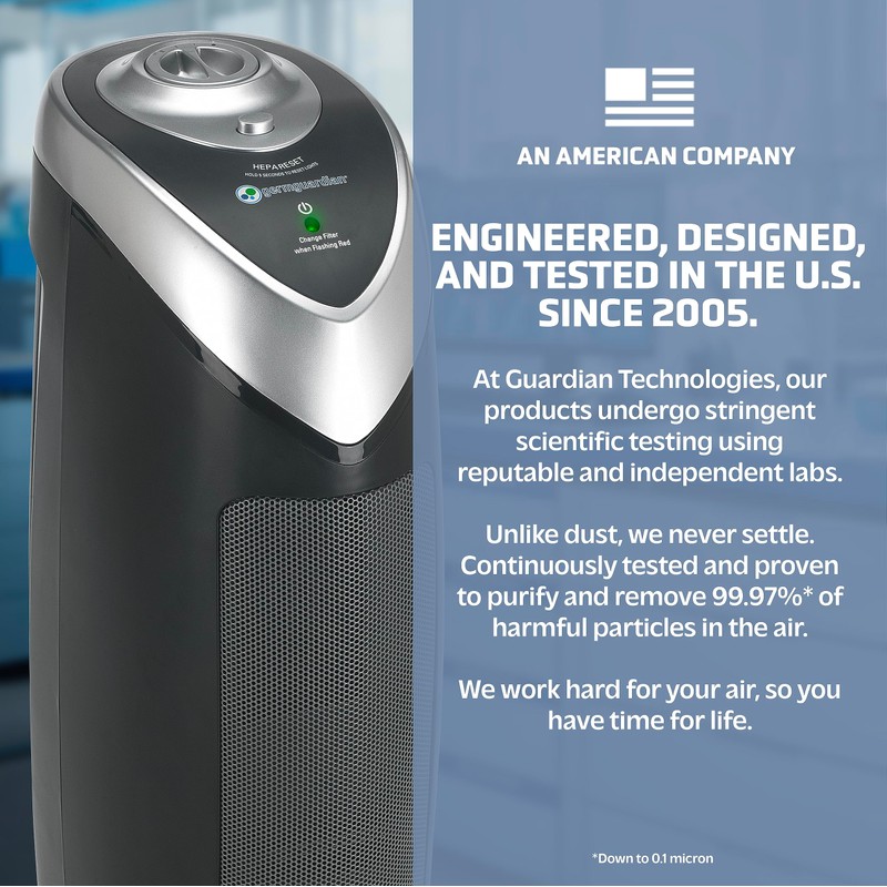 GermGuardian Air Purifier with HEPA 13 Filter, for Home, Bedroom,