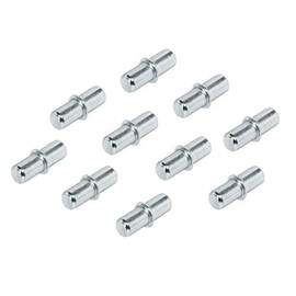 Gedotec Shelf Dowels Kitchen Shelf Support for Shelving System Shelf Holder for Wall Shelf - H3103 | Polished Steel | Drill Diameter 5 mm | Pack of 50