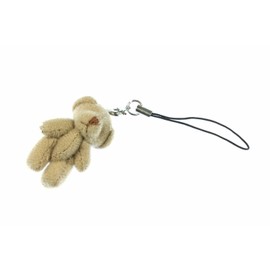 Brown Teddy Bear Plush Teddy Bear Phone Charm Mini Bling Cell Phone Pendant