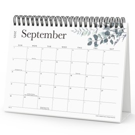 Cabbrix Small Desk Calendar 2025-2026, Standing Flip Calendar July 2025 to December 2026, 8"x 6" 18 Month Desktop Calendar with Stickers for Home Office Planning