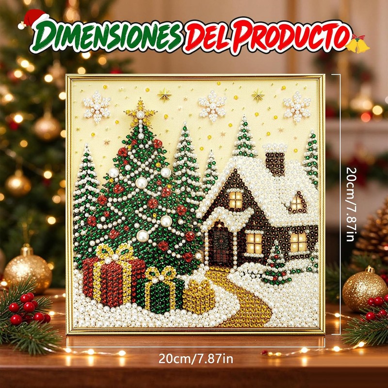 Kit de Pintura de Diamantes de Navidad 20x20 cm, Diamond