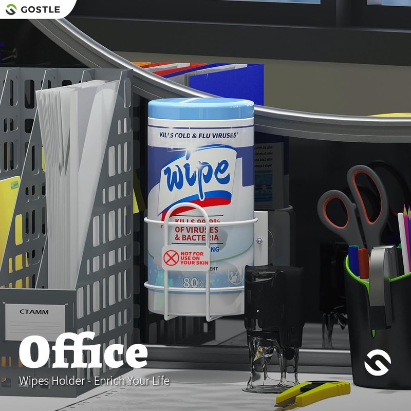 Wipes Holder, Wall Bracket for Cleaning Wipes - Two Ways