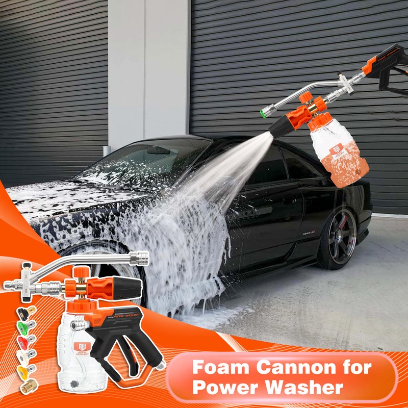 RIDGE WASHER Pressure Washer Gun Foam Cannon with Dual Connector