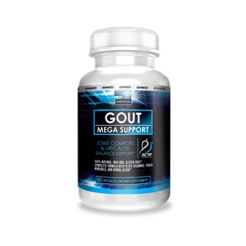 ACTIF Gout Mega Support with 15 Advanced Factors - Balances Uric Acid Levels - Non-GMO, Fast-Acting, Made in USA, 60 Count