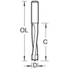 Trend CraftPro Dowel Drill Bit 8mm Shank 8mm Cutting Diameter