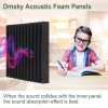 Dmsky 50 Pack Acoustic Foam Panels,2"X 12" X 12"Sound Proof