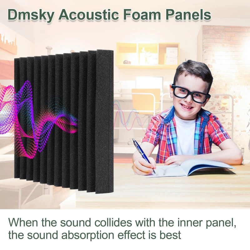 Dmsky 50 Pack Acoustic Foam Panels,2"X 12" X 12"Sound Proof