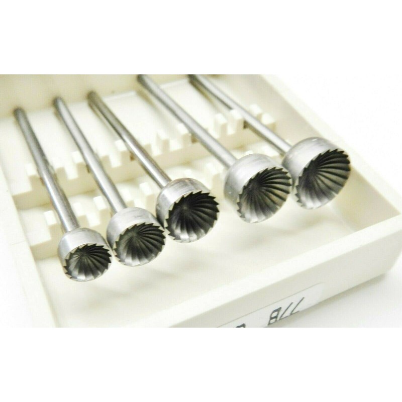 Large Cup Bur Set 3/32" Shank Fig 77b Concave Cutter