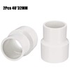 TOP-VIGOR 2Pcs PVC Reducing Coupling Hub by Hub 40mm X