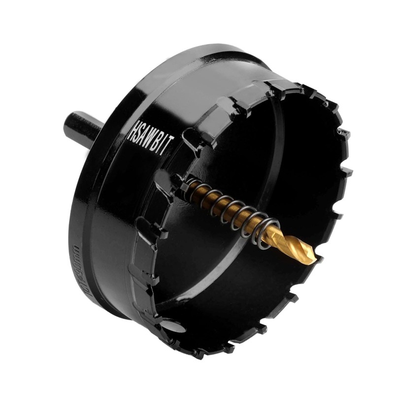 HSAWBIT 62 mm drill metal, TCT carbide drill bit, black