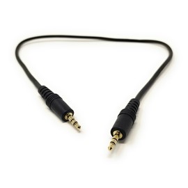 50cm 3.5mm to 3.5mm Audio Cable Mini Jack Male to Male Stereo AUX Auxiliary TRS Lead Compatible with Headphone, Phone, Car Audio, Speaker, MP3, Home Stereo, Amp, TV, PC Laptop, HiFi (Black, 0.5m)