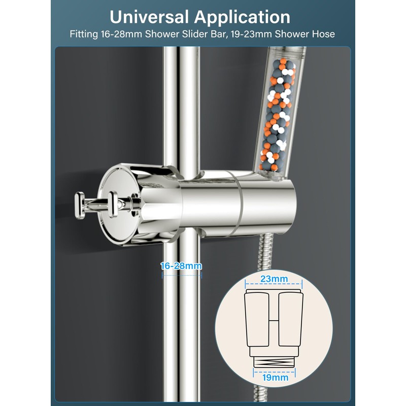 YEAUPE Shower Head Holder Replacement - Universal Adjustable Hand Shower