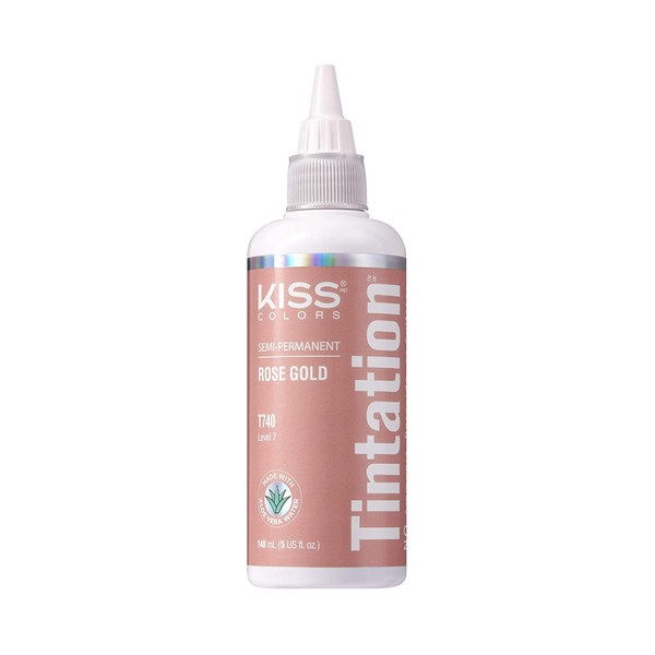 Kiss Tintation Semi-Permanent Hair Color 5 Ounce, T740 Rose Gold