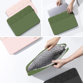 Smatree Laptop Sleeve for 13.3 inch Acer Spin 3 SP313-51N-50R3 2-in-1, for 11.6 inch Acer TravelMate B3 TMB311-32-C7GS, Protective Laptop Case with Accessory Pocket, YKK Zipper, Green (E437G)