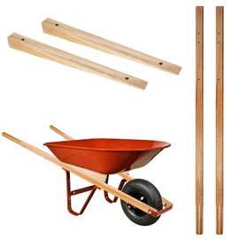 Wheelbarrow Handles Replacement Kit - Heavy Duty Pine Wood Wheelbarrow Replacement Handles - Fits Most Wheelbarrows, Ideal for Garden & DIY Use