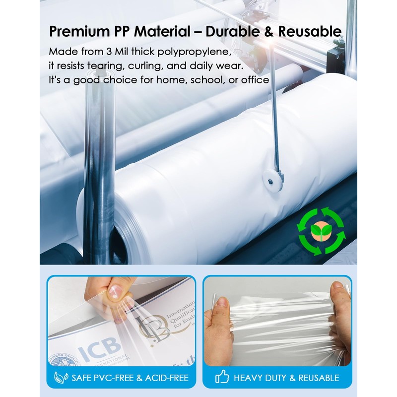 KTRIO Heavyweight Sheet Protectors 5.5 x 8.5 inch, Clear Page
