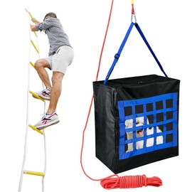 Fire Emergency Set - Rope Ladder & Fire Escape Bag for Whole Family incl. Pets up to 50 LB - Rescue Ladder 13ft and Fire Evacuation Bag - Safety Equipment - Evacuation Bags for Dogs or Cats (Medium)