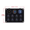 8 Gang Switch Panel Toggle Rocker Switch Panel Waterproof Dual
