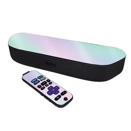 MightySkins Glossy Glitter Skin Compatible with Roku Streambar Media Player (2020) - Cotton Candy | Protective, Durable High-Gloss Glitter Finish | Easy to Apply | Made in The USA