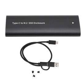 M.2 SATA Hard Drive Enclosure 5Gbps High Speed Tool Free USB C SATA SSD External Enclosure for Windows for OS X for Linux