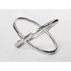 Sovats Women's X Cross Ring, Sterling Silver, No Gemstone