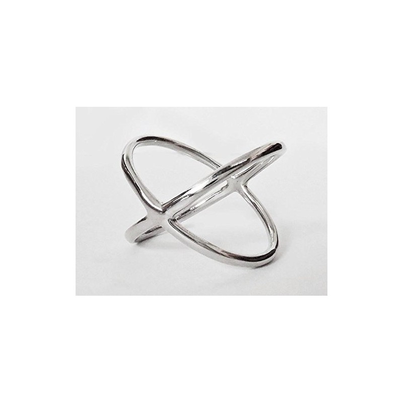 Sovats Women's X Cross Ring, Sterling Silver, No Gemstone