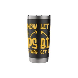 Let Me Know If My Biceps Get in The Way Funny Gym Workout Stainless Steel Insulated Tumbler