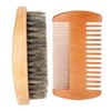 Beard Grooming Set for Men, Beard Brush Kit Including Double