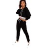 Divadames® Women's Crop Hood Loungewear Set Ladies Tracksuit Hooded Set