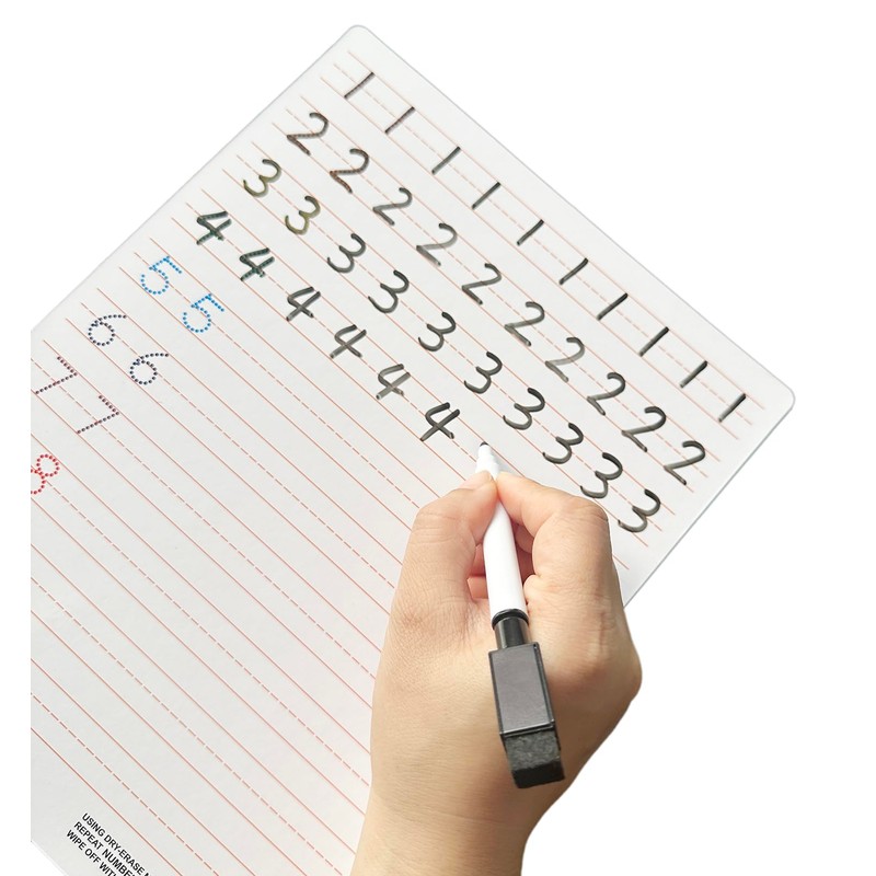 Dry Erase Alphabet Tracing Board: Letter and Numbers Handwriting Practice