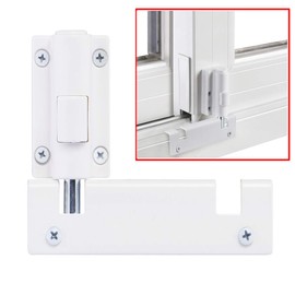 HauSun Patio Sliding Door Security Foot Lock Kick Lock, Fits on Top Rail-Childproof patio Door guardian-or Bottom Rail-Foot Operated-Keep Your Family Safe and Secure(1 Pack,White)