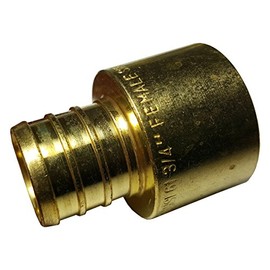 10 Pieces XFITTING 3/4" PEX X 3/4" Female sweat Adapter Brass Crimp Fittings
