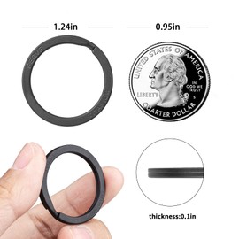 FEGVE Titanium Key Chain Rings Split Rings 4 Pack – Durable, Lightweight and Corrosion-Resistant Keyrings for Home & Car Keys