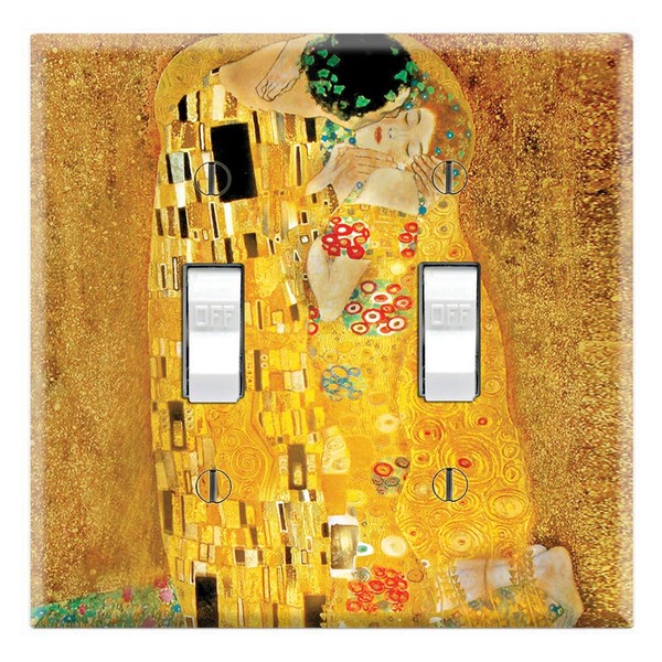Graphics Wallplates - The Kiss by Gustav Klimt - Dual Toggle Wall Plate Cover