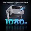 Futuzen Smart Projector 600 ANSI, Native 1080P 4K Support, WiFi