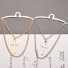 RunootPR Men's Silver Gold Tie Chain Set Cross 2Pcs Chain