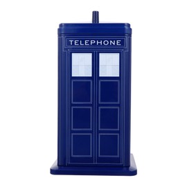 Cabilock Christmas Cookie Tins Phone Booth Box Vintage Telephone Christmas Tinplate Empty Tins Box Phone Booth Favor Candies Boxes British Themed Party Favors Blue