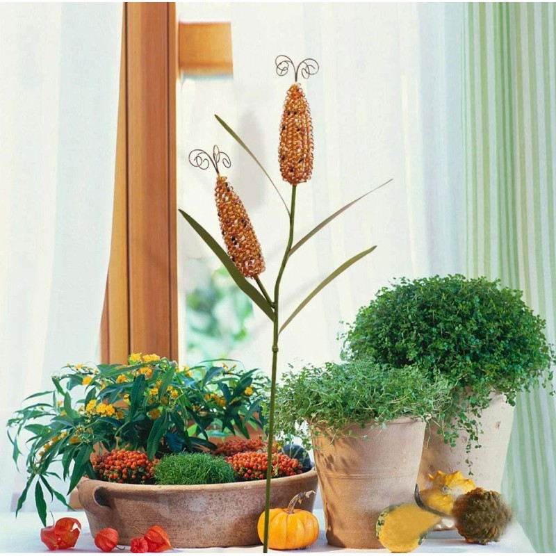 ATT Metal Corn Stake Autumn Harvest Decoration- Decorative Yard Lawn