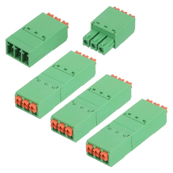 sourcing map 4 Set 3-Pin 3.81mm/0.15" Pitch PCB Mount Screw